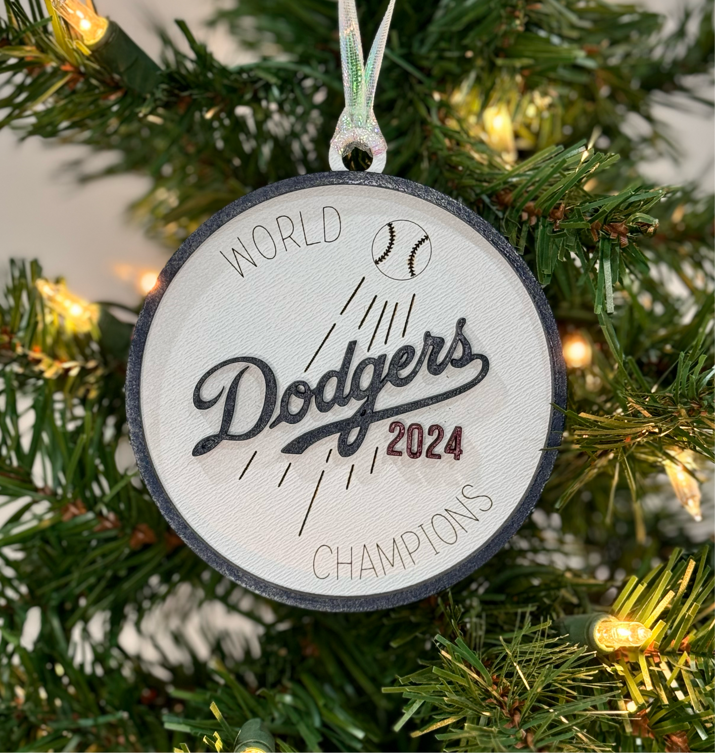 Dodgers World Champion Ornament