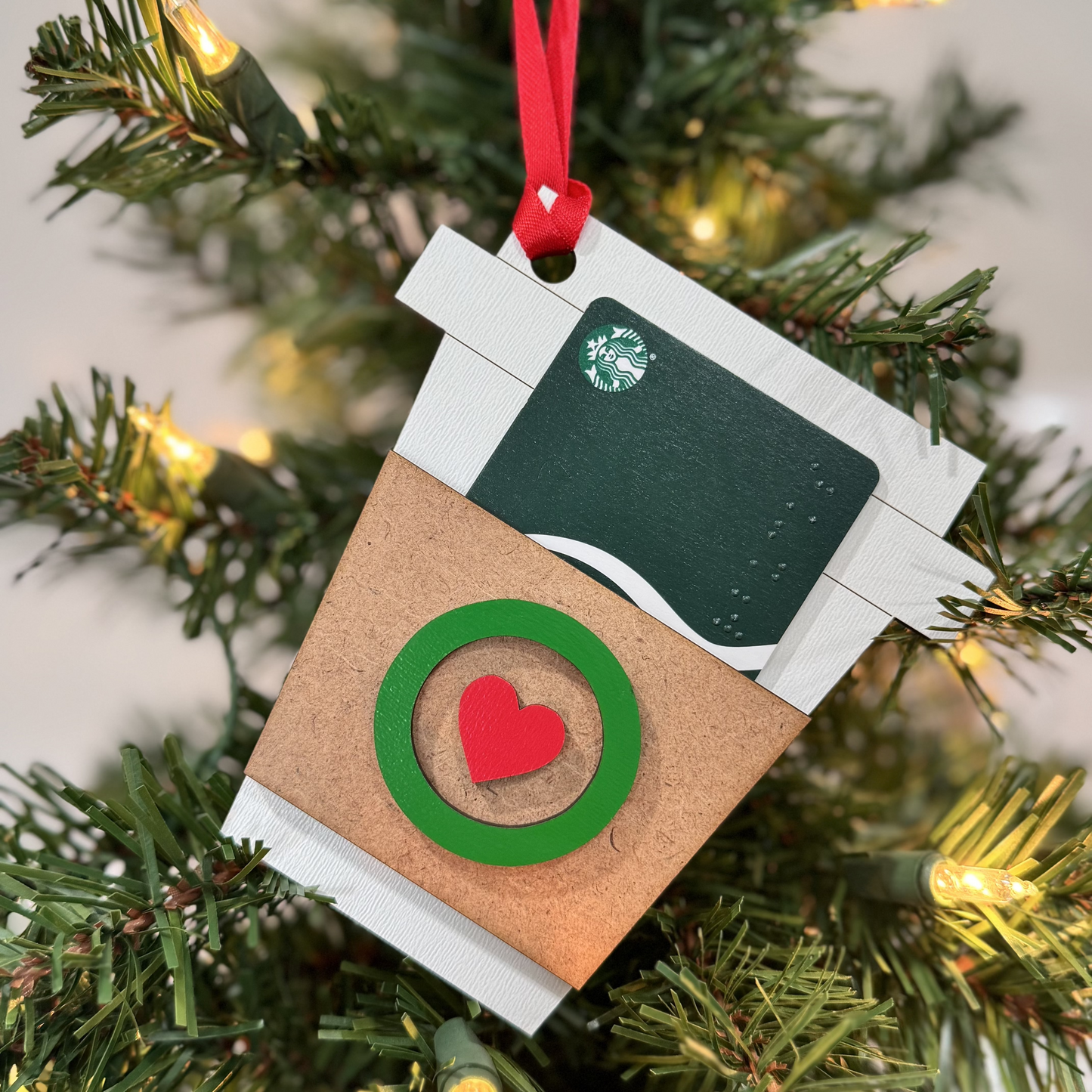 Coffee Cup Ornament / Gift Card Holder