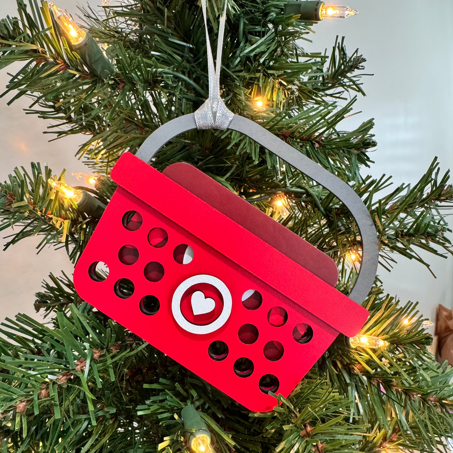 Shopping Basket Ornament / Gift Card Holder