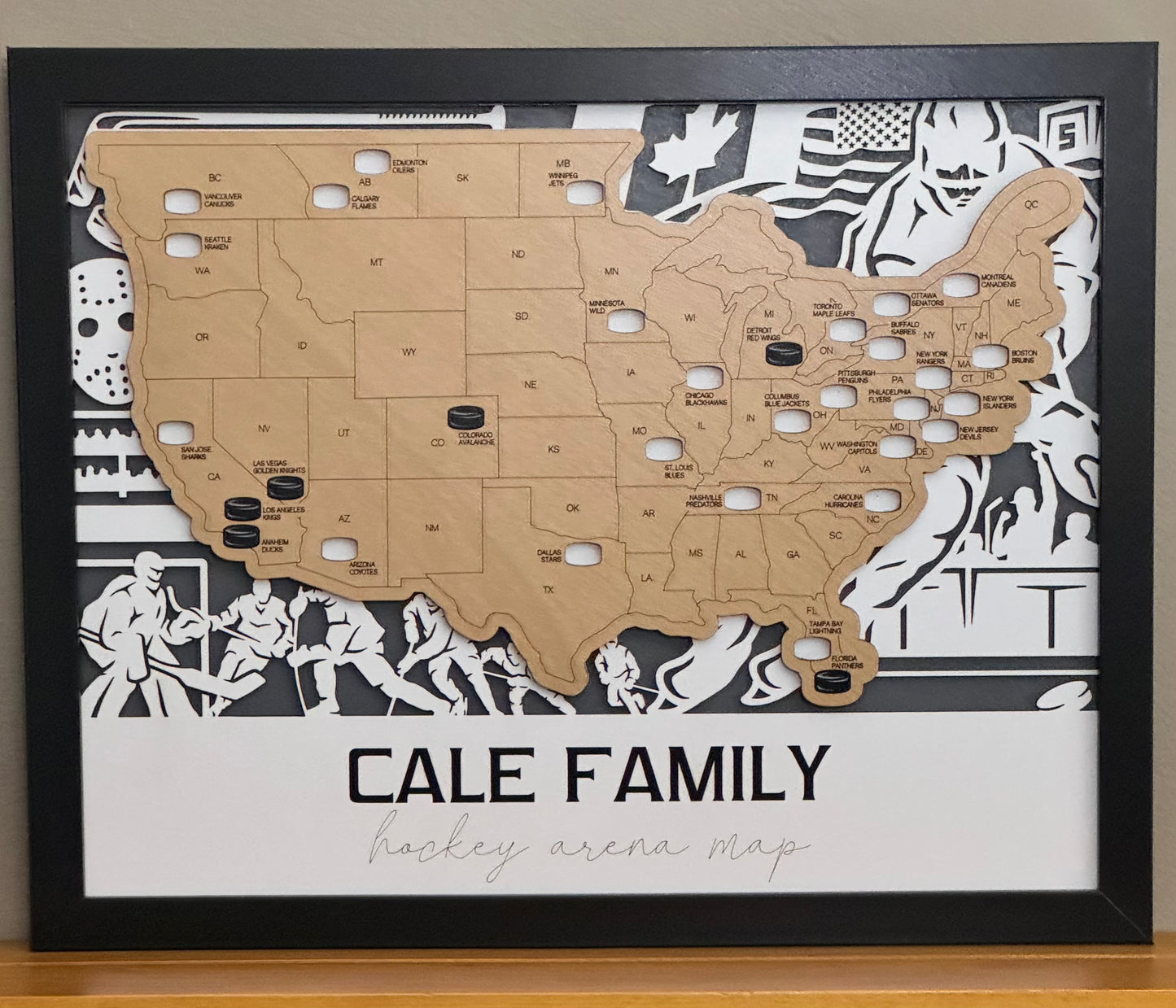 Hockey Arena Travel Map