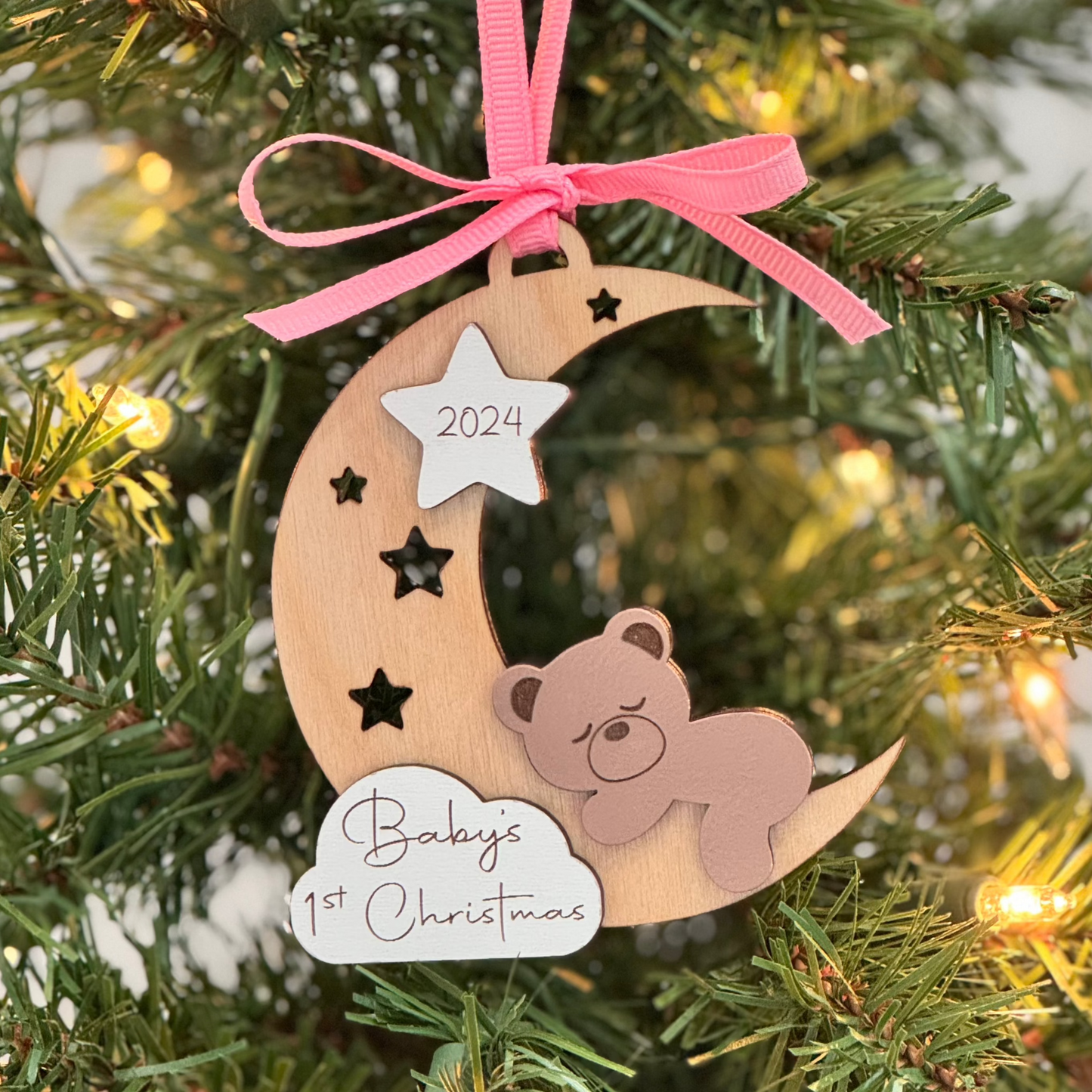 Baby's First Christmas Moon Ornament