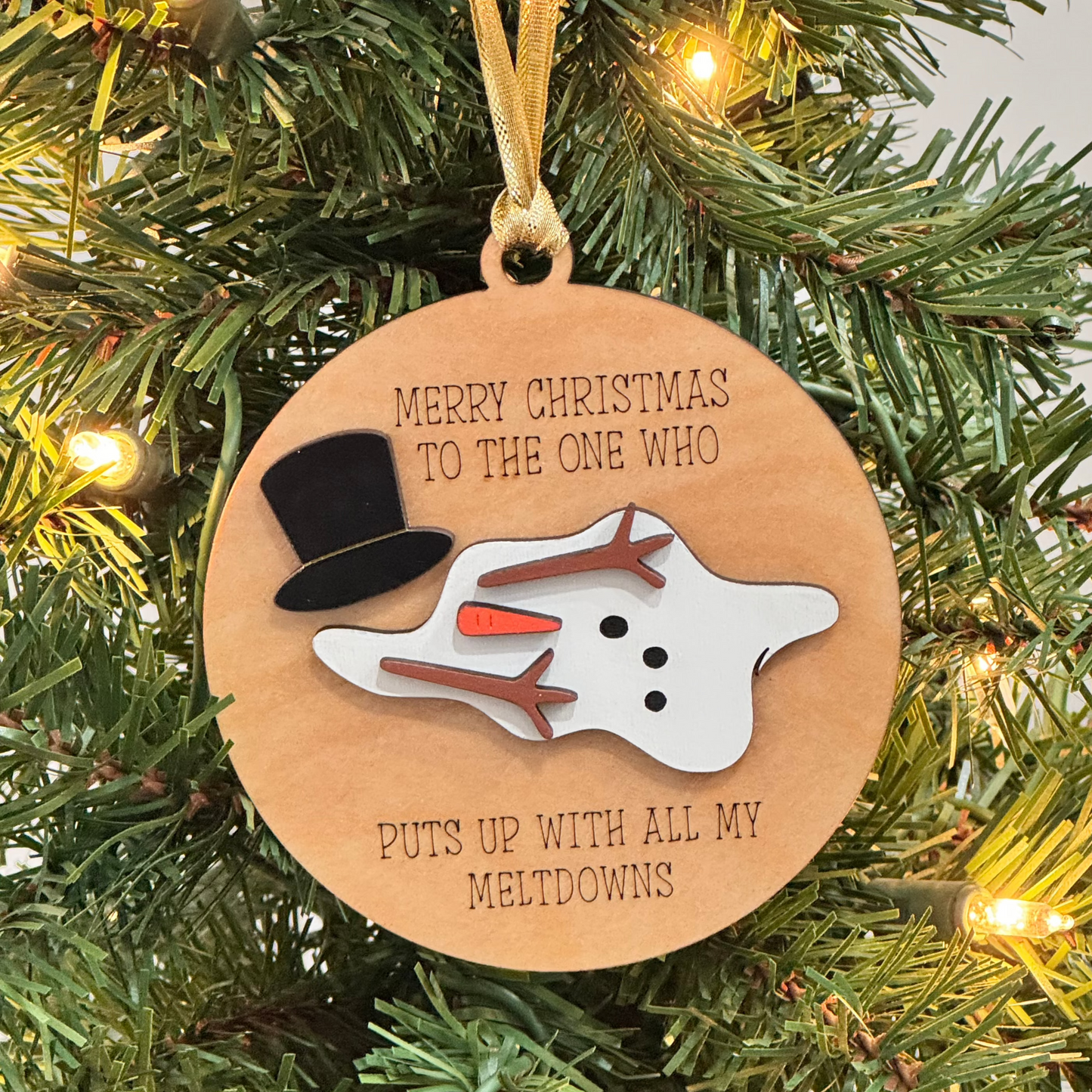 Snowman Meltdown Ornament