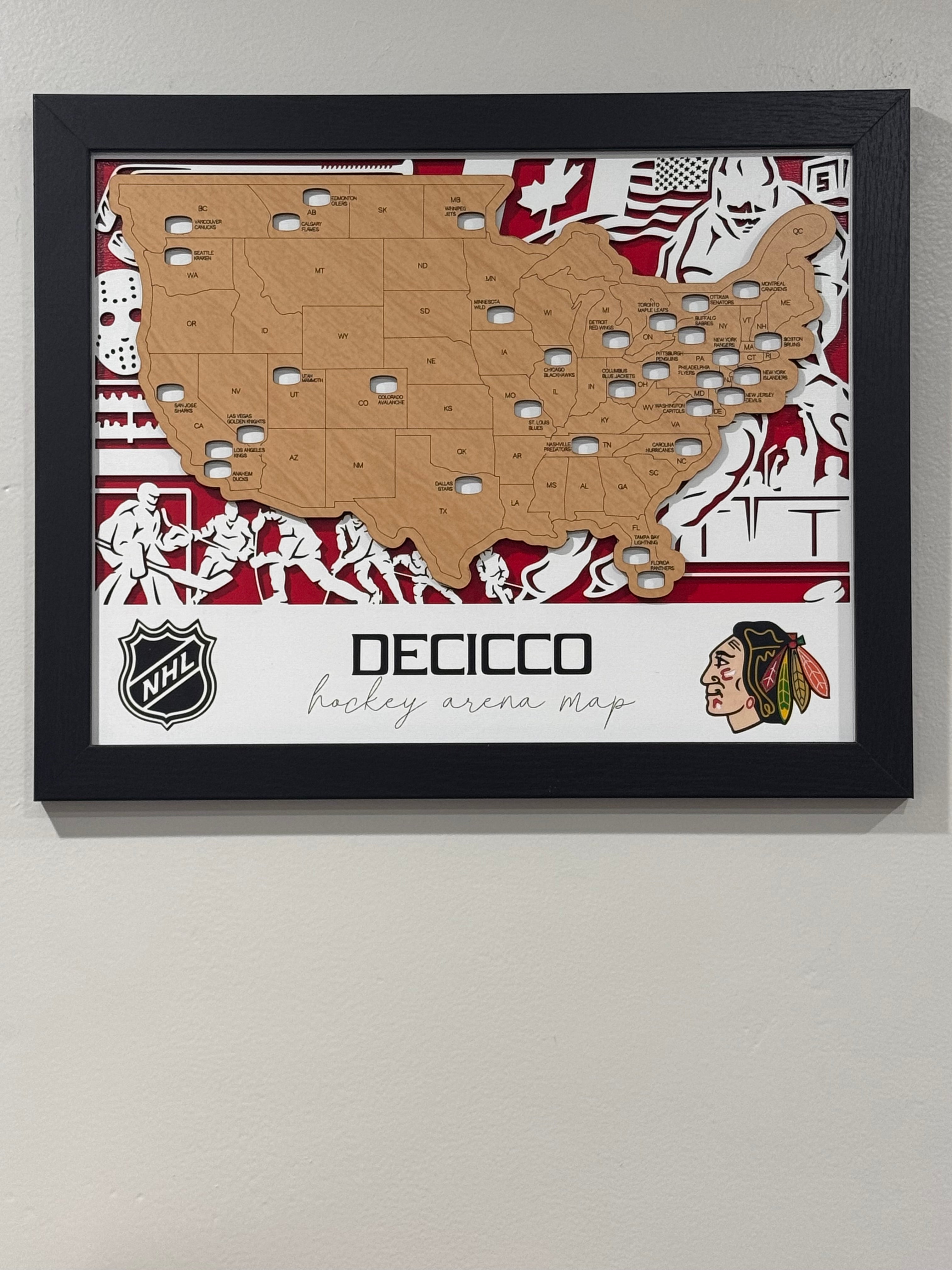Interactive Hockey Arena Travel Map