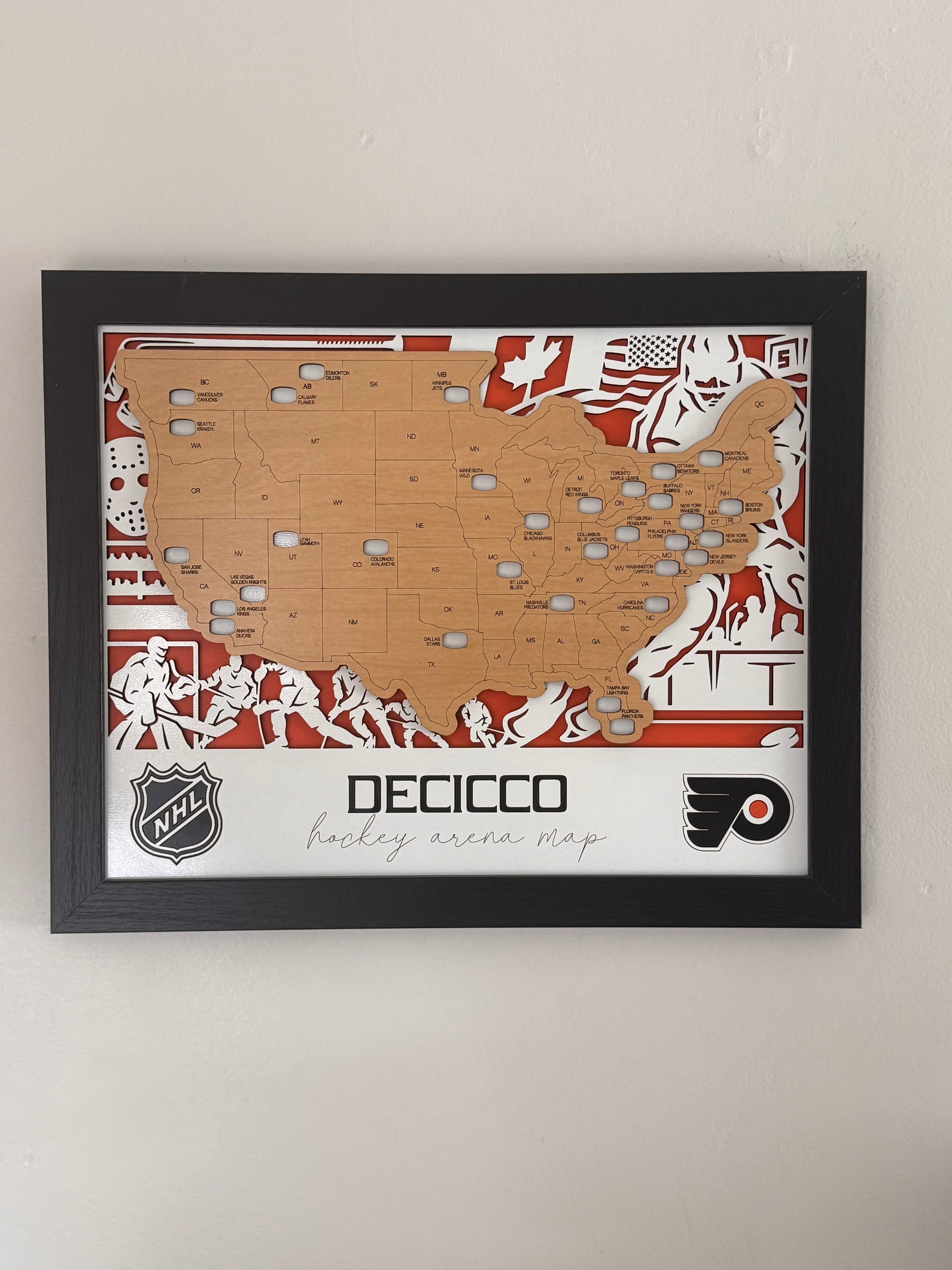 Interactive Hockey Arena Travel Map