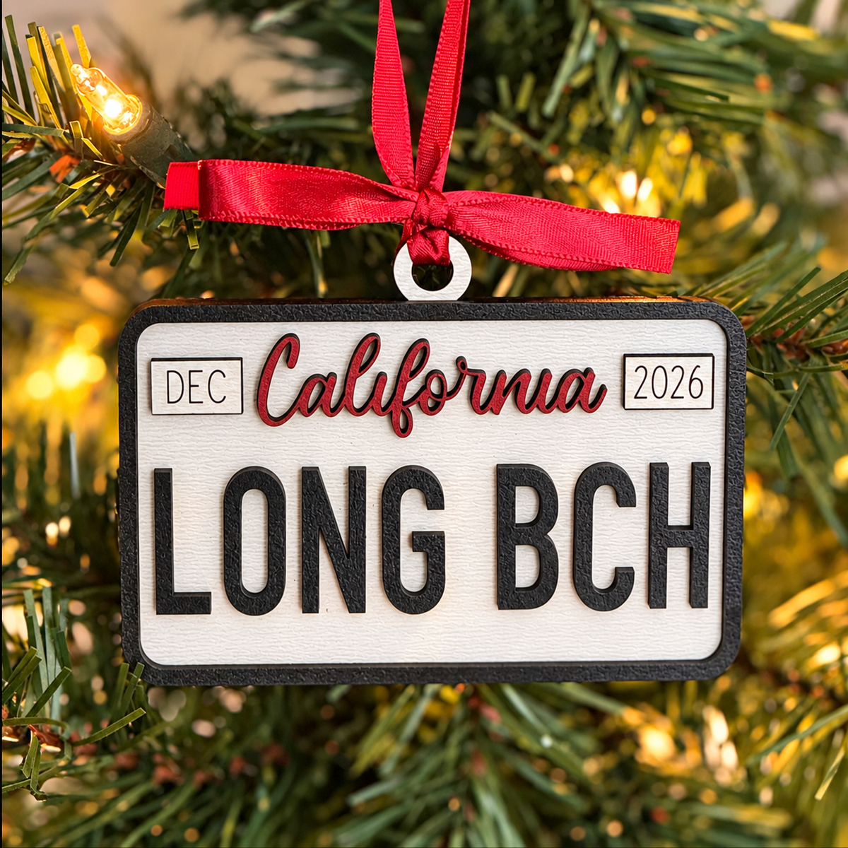 Long Beach License Plate (Traditional)