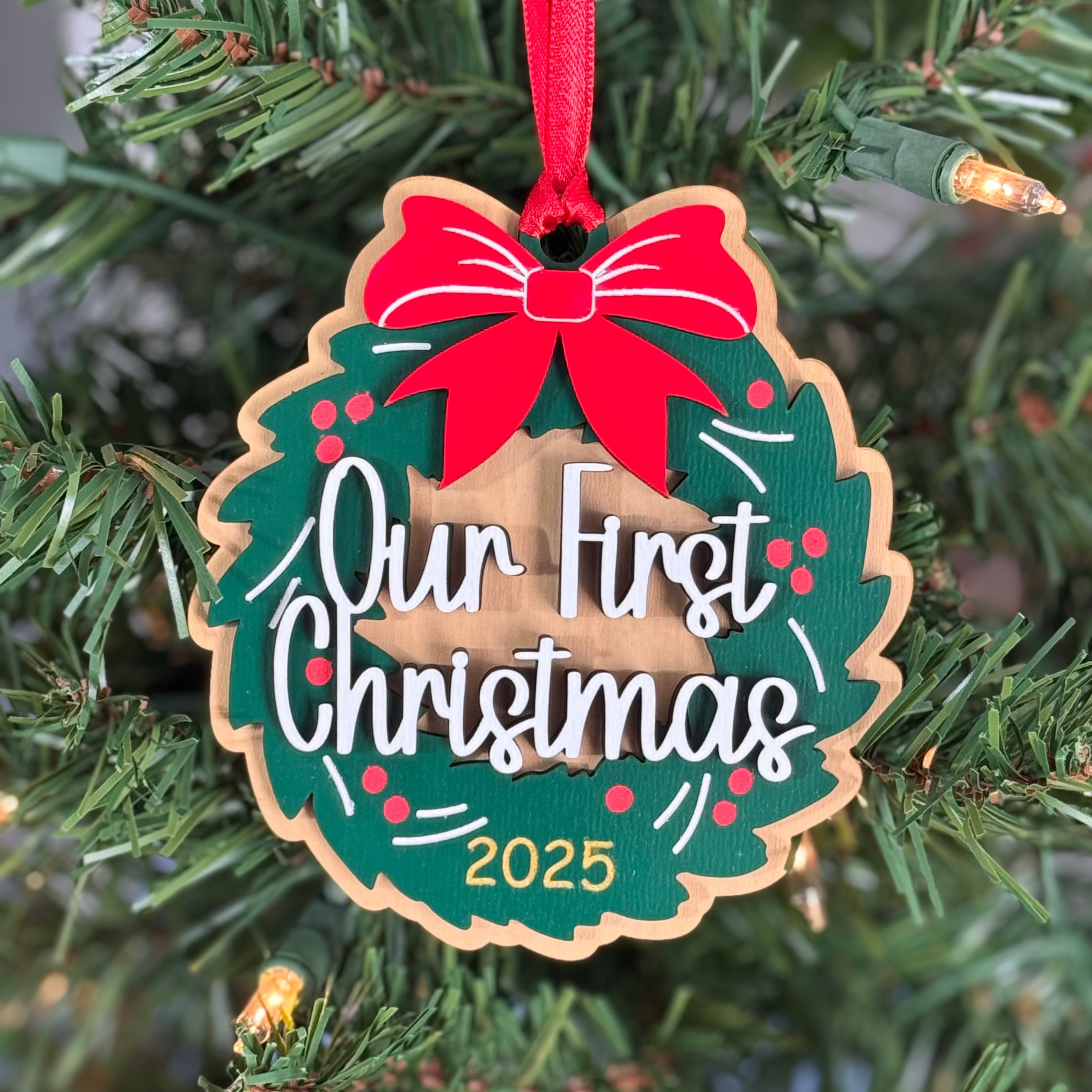 Our First Christmas Wreath Ornament