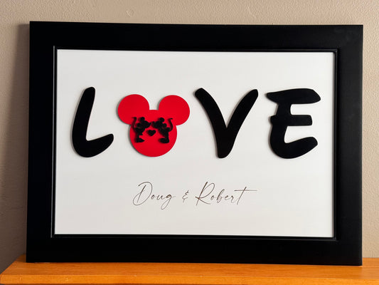 Personalized Mouse LOVE Sign
