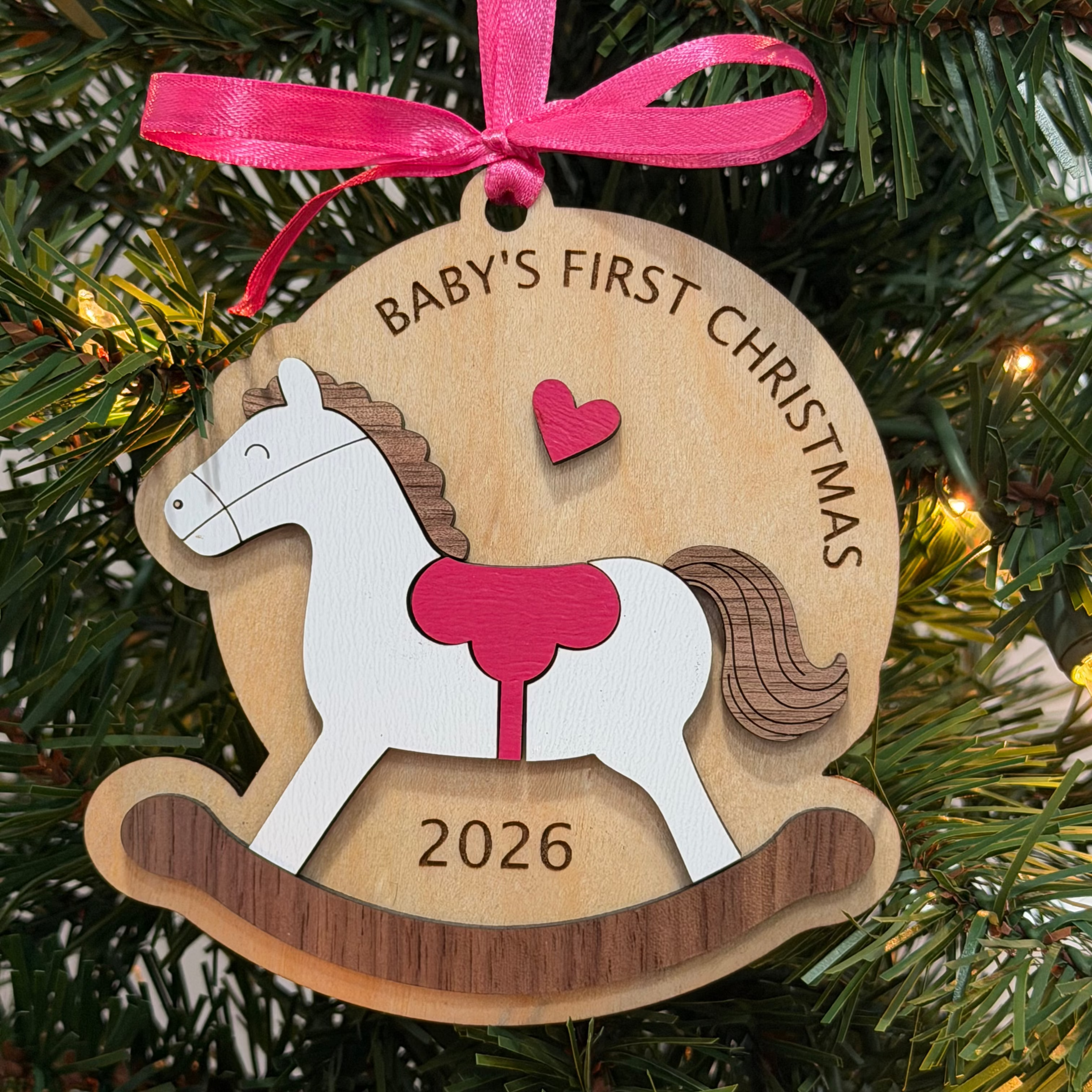 Baby's First Christmas Rocking Horse