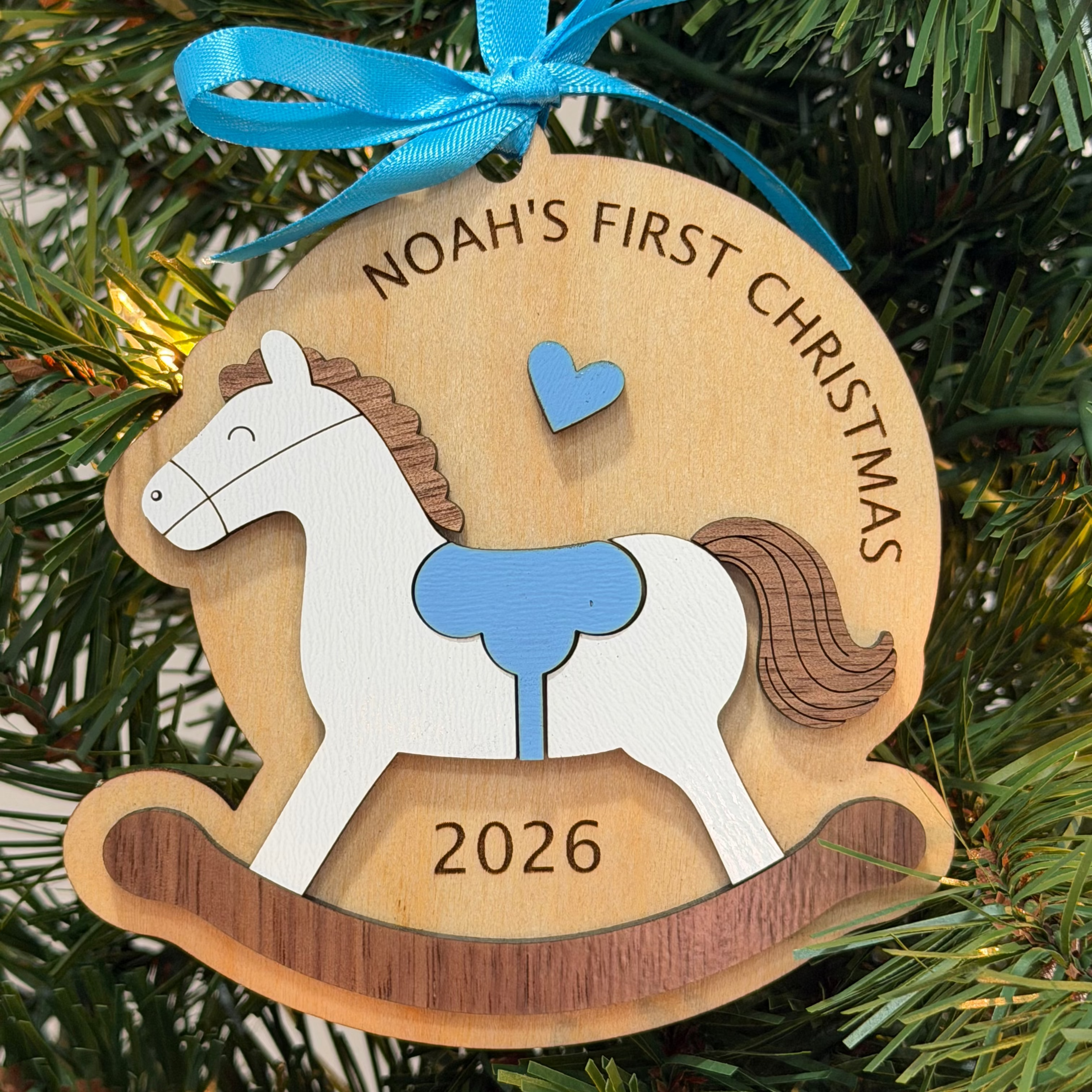 Baby's First Christmas Rocking Horse
