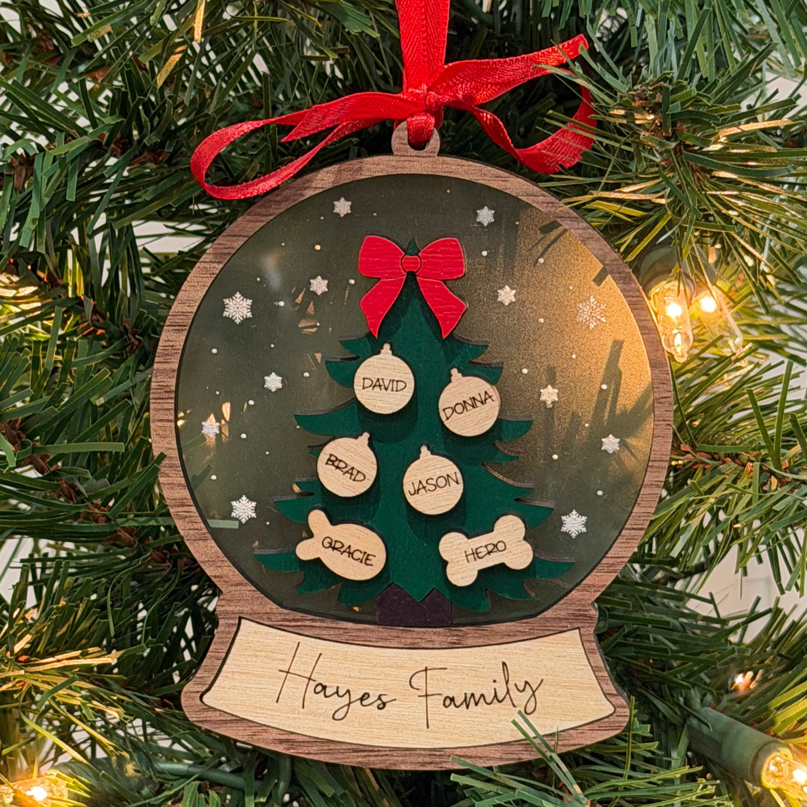 Snowglobe Family Ornament