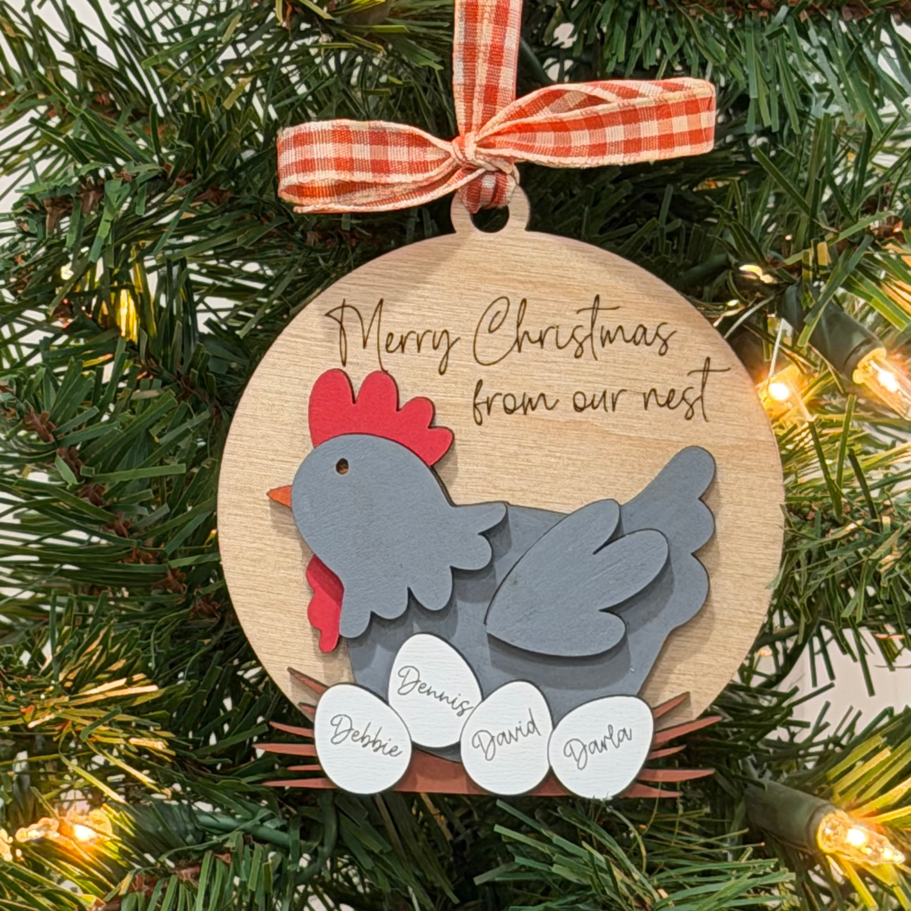 Chicken Nest Family Ornament