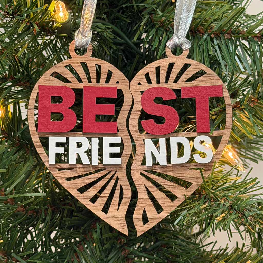 Best Friends Heart Ornament