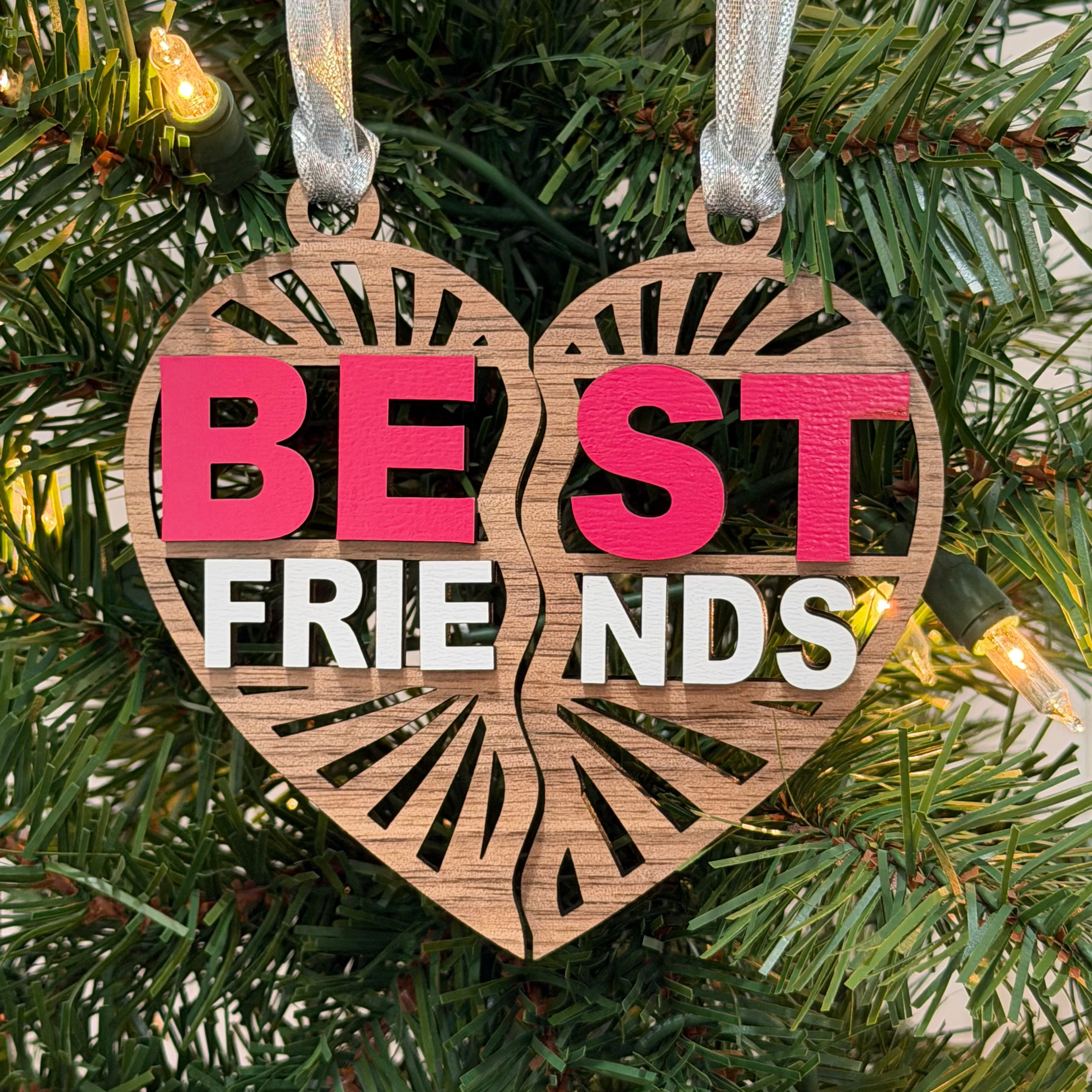 Best Friends Heart Ornament