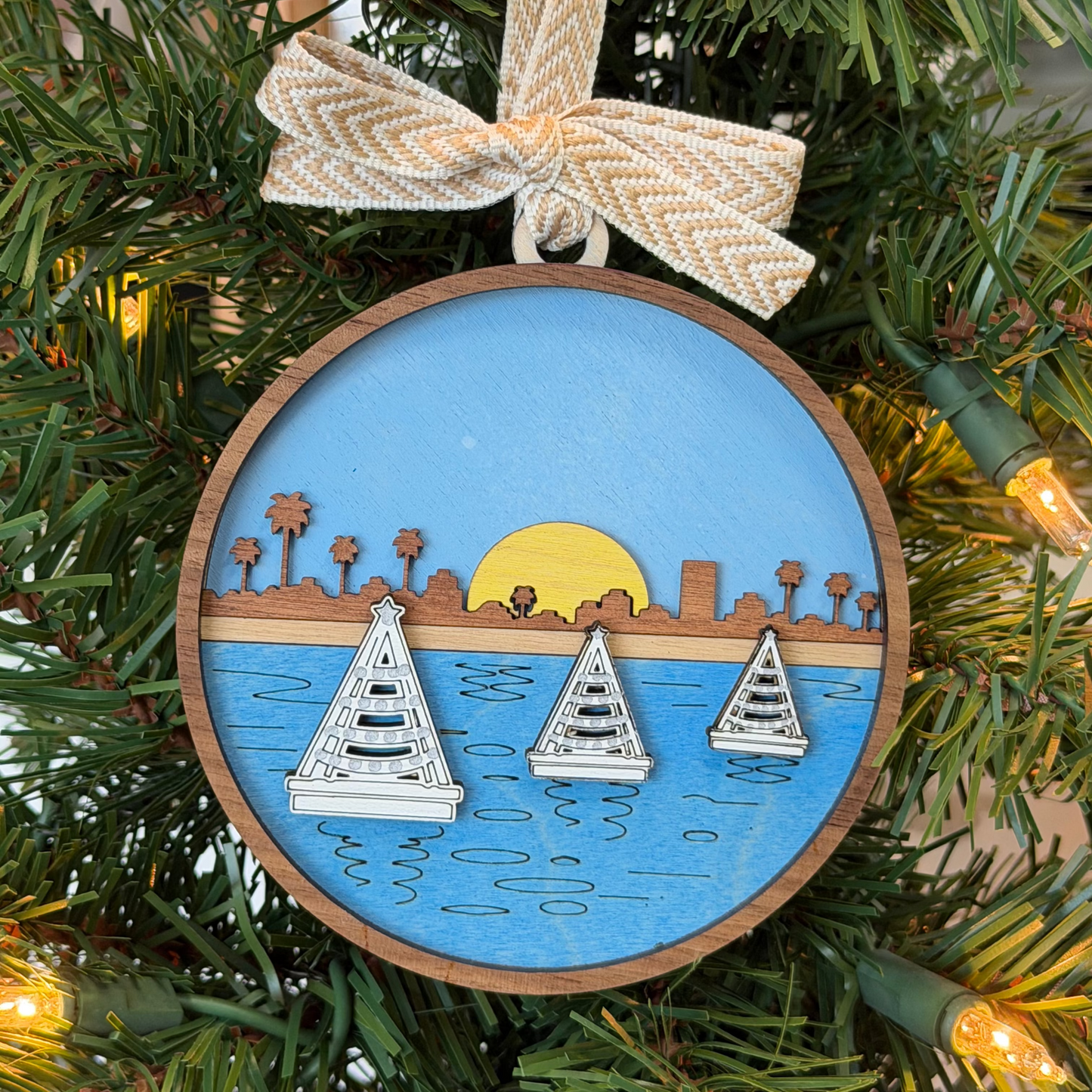 Long Beach Floating Christmas Trees