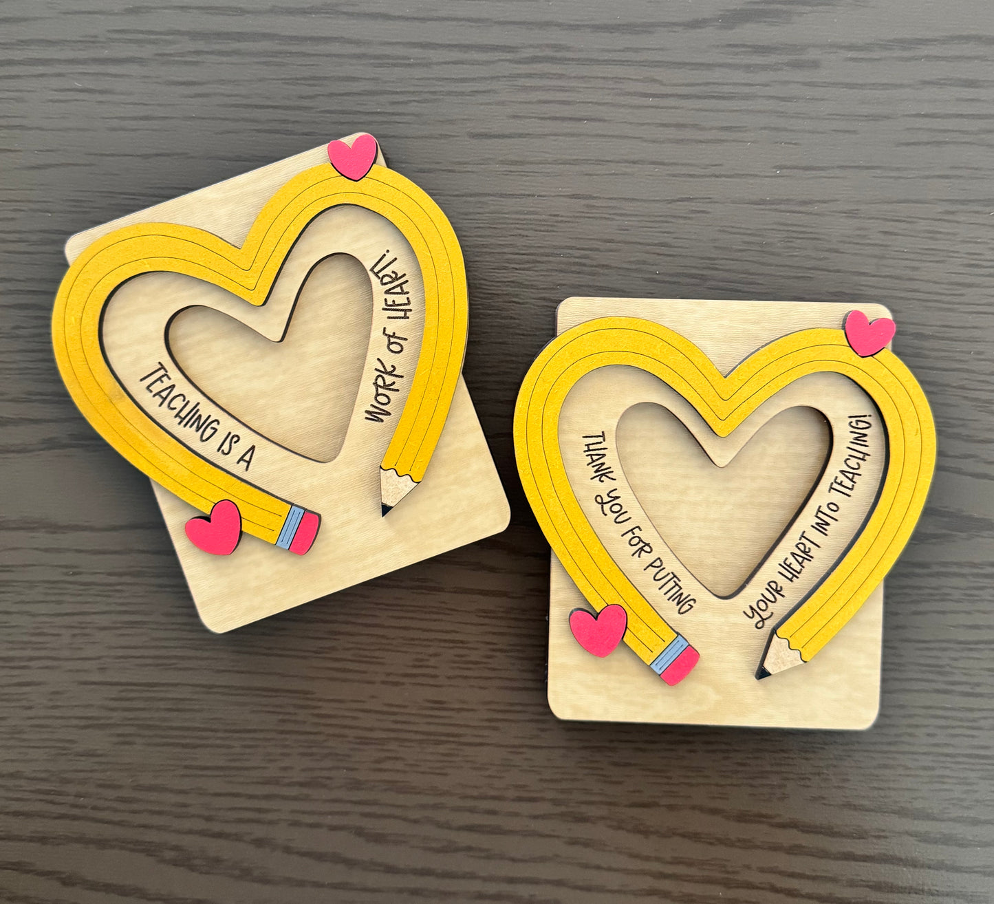 Teacher Pencil Heart Gift Card Holder