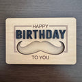 Mustache Birthday Gift Card Holder