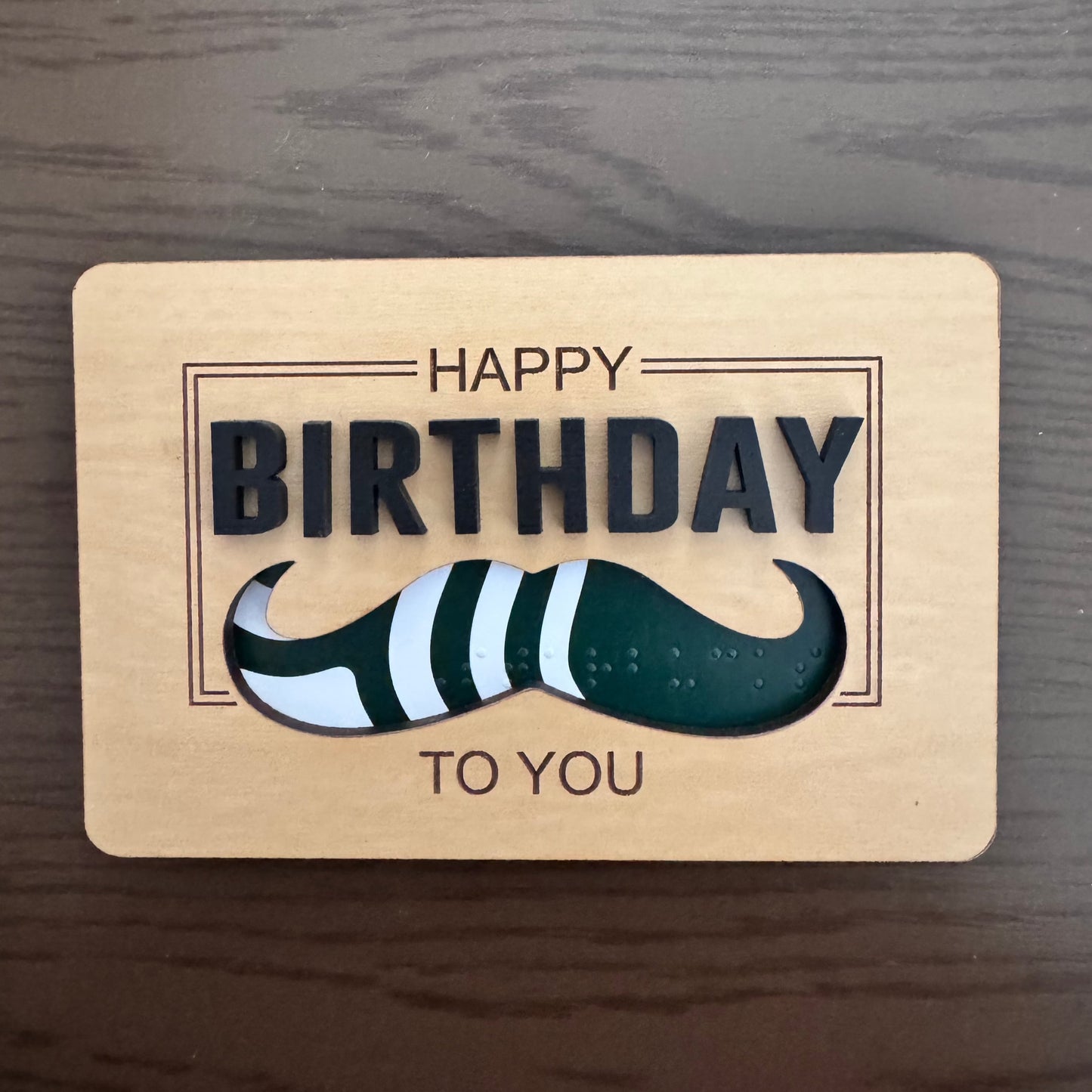 Mustache Birthday Gift Card Holder