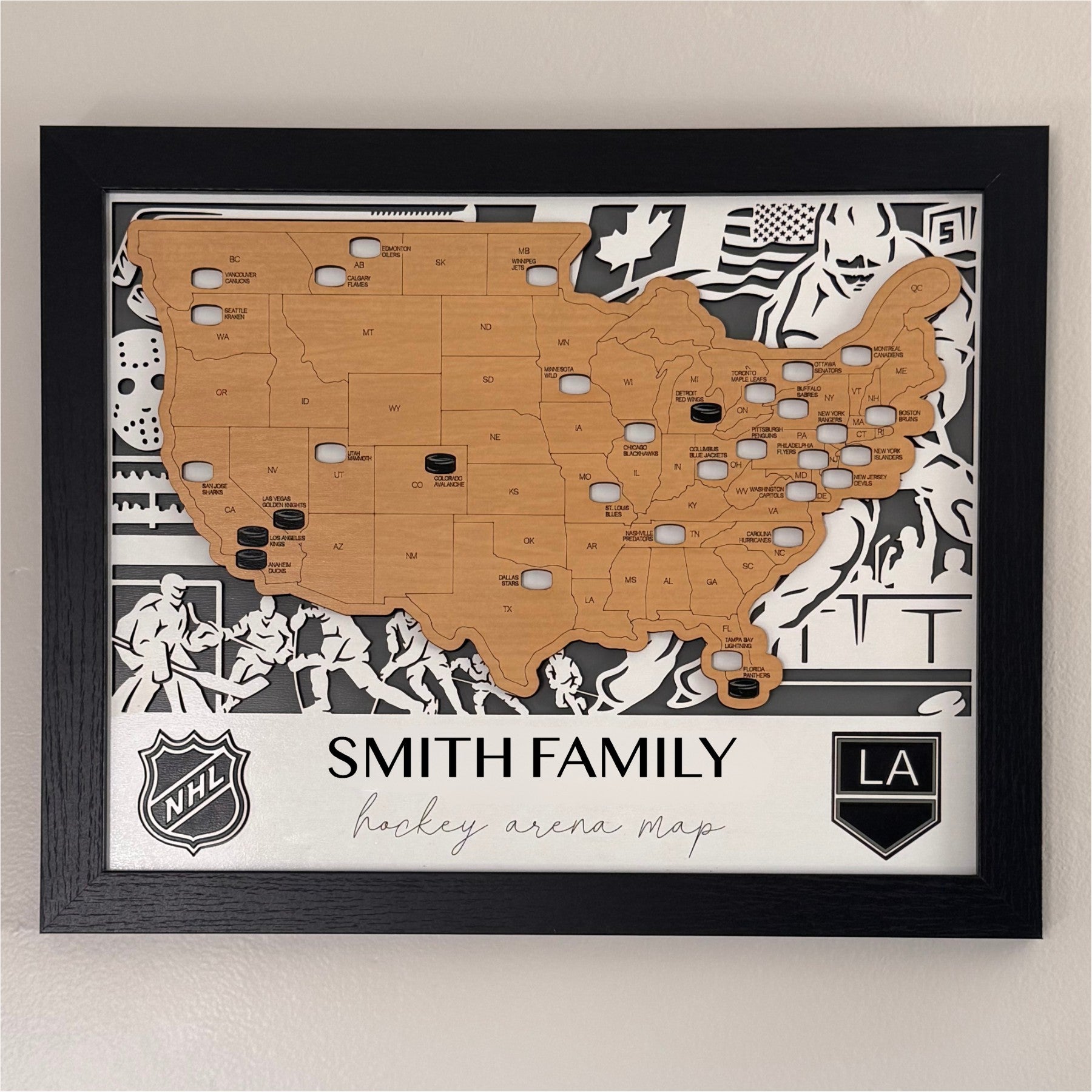 Interactive Hockey Arena Travel Map