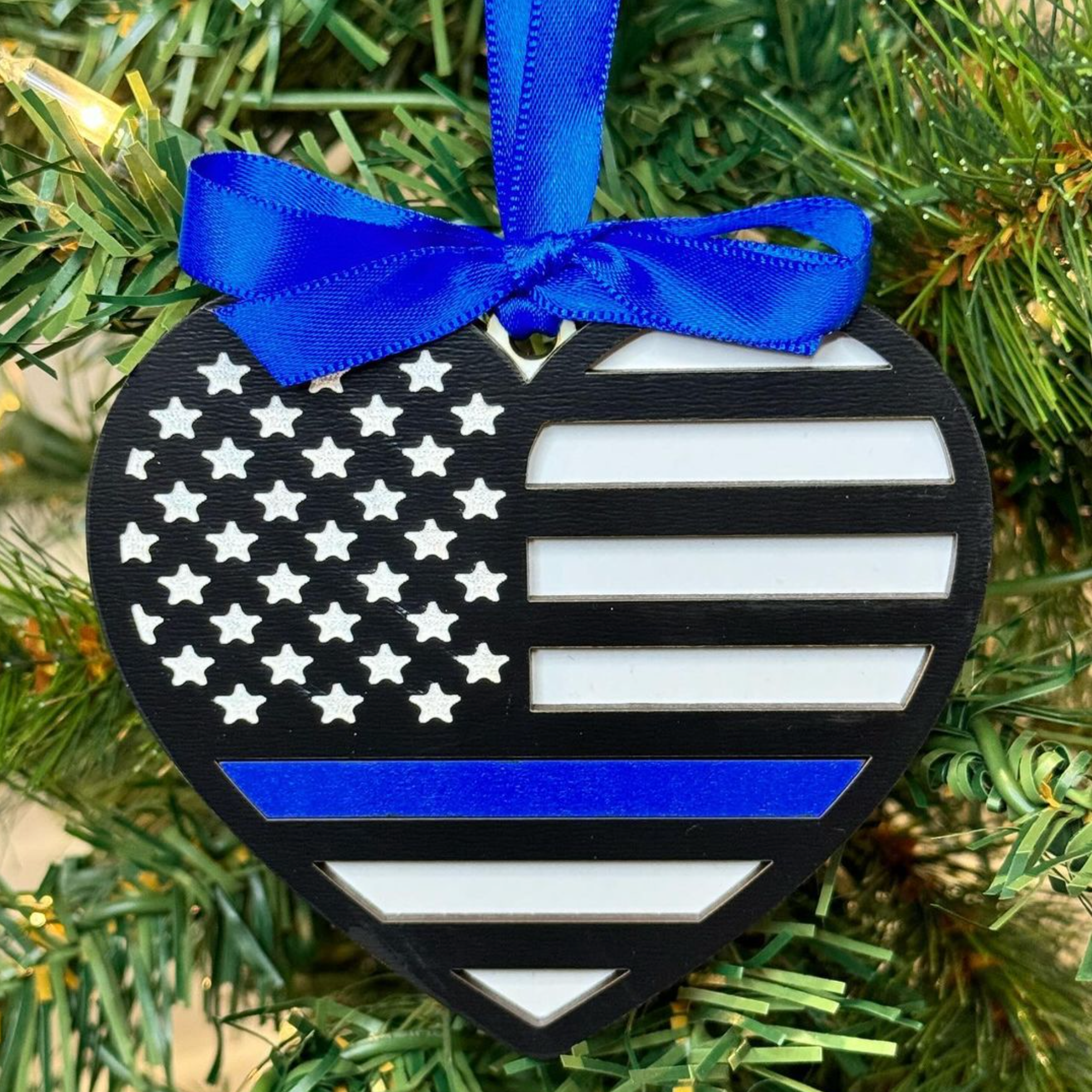 Thin Blue Line Heart