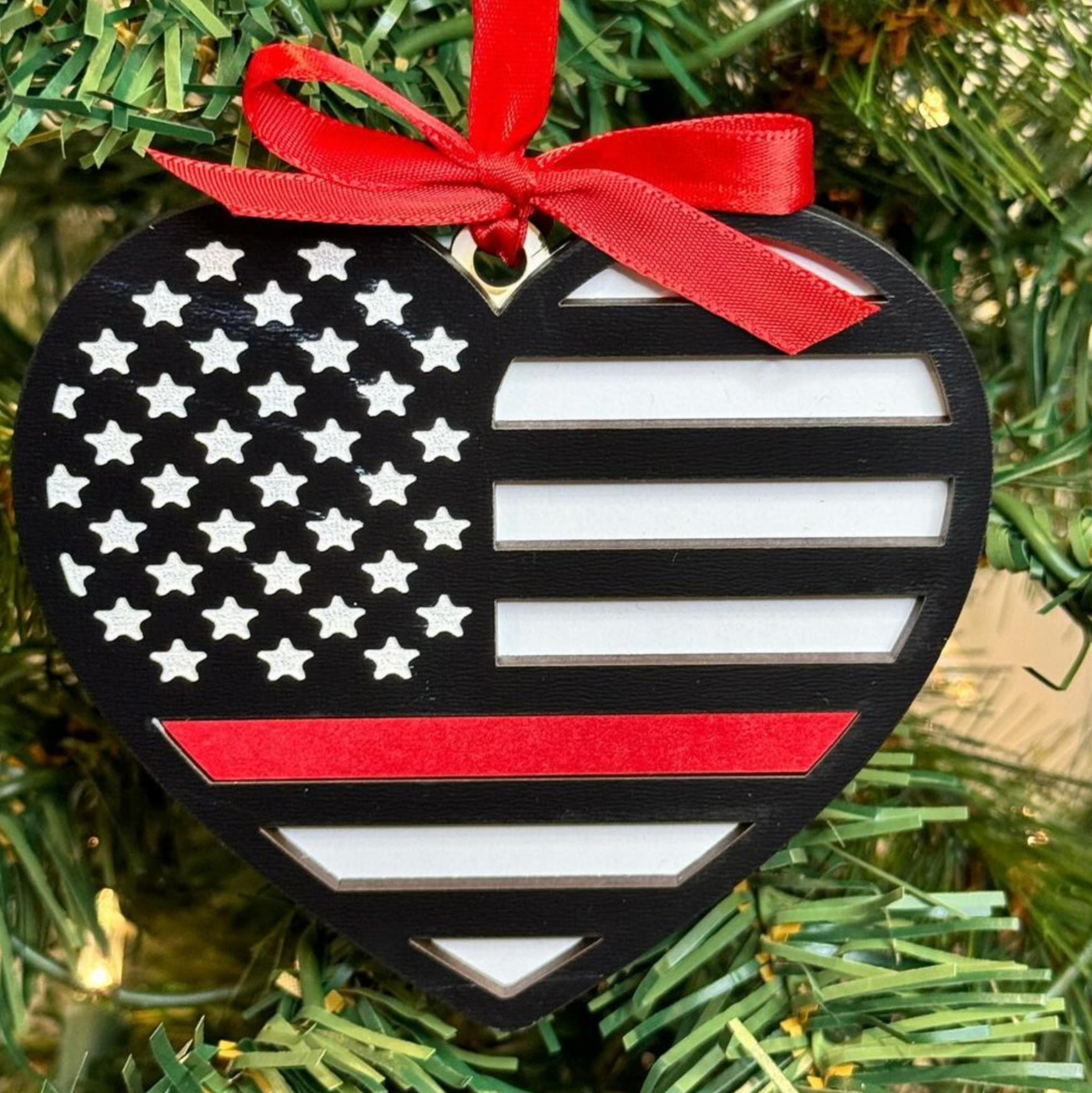 Thin Red Line Heart