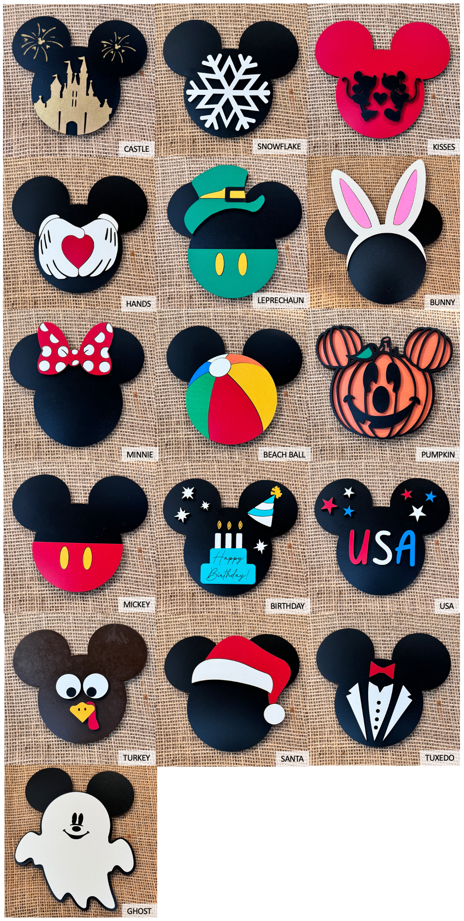 Mouse Heads for HOME or LOVE Sign
