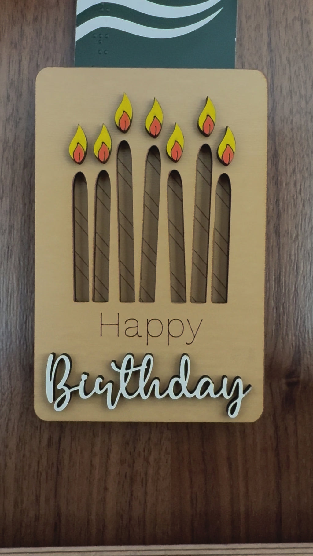 Birthday Candles Gift Card Holder